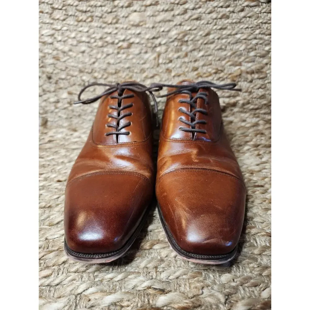 Florsheim CORBETTA Men's Brown Classic CAP Toe Oxford Leather Dress Shoe Sz. 9.5